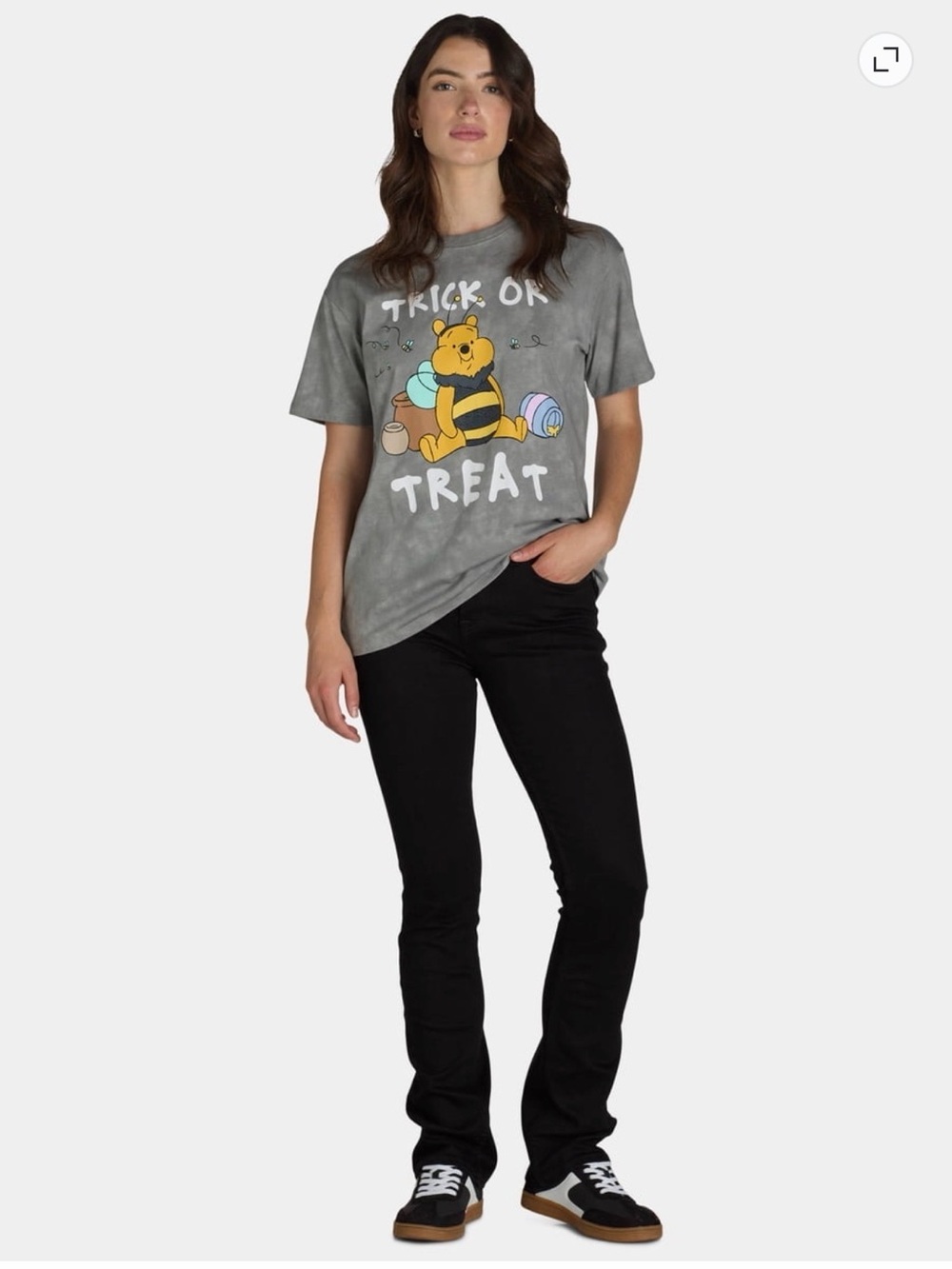 Women’s Disney Short Sleeve 'Trick or Treat' Pooh Bee Graphic Tee; NWT - Picture 3 of 4